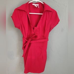 Charlotte Russe Womens Medium Red Stretch Wrap Top